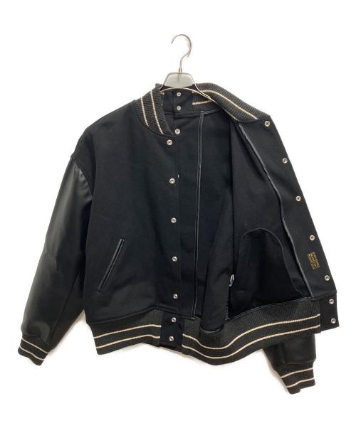 KAPITAL（キャピタル）KAPITAL (キャピタル) 40'S Wool Union Varsity Jacket/ウールユニオンヴァーシティジャケット ブラック サイズ:Lの古着・服飾アイテム