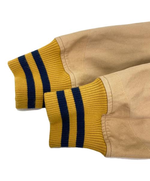 COMME des GARCONS JUNYA WATANABE MAN（コム デ ギャルソン ジュンヤ ワタナベ マン）COMME des GARCONS JUNYA WATANABE MAN (コム デ ギャルソン ジュンヤ ワタナベ マン) CarHartt (カーハート) 再構築 Varsity Jacket ネイビー×ベージュ サイズ:Mの古着・服飾アイテム