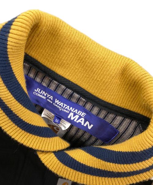 COMME des GARCONS JUNYA WATANABE MAN（コム デ ギャルソン ジュンヤ ワタナベ マン）COMME des GARCONS JUNYA WATANABE MAN (コム デ ギャルソン ジュンヤ ワタナベ マン) CarHartt (カーハート) 再構築 Varsity Jacket ネイビー×ベージュ サイズ:Mの古着・服飾アイテム