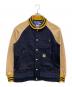 COMME des GARCONS JUNYA WATANABE MAN（コム デ ギャルソン ジュンヤ ワタナベ マン）の古着「再構築 Varsity Jacket」｜ネイビー×ベージュ