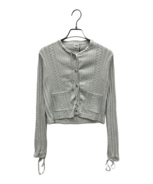 the Barnnet（ザ バーネット）the Barnnet (ザ バーネット) Nellia Ribbon Cardigan　ネリアリボンカーディガン ライトグリーン サイズ:FREE 未使用品の古着・服飾アイテム
