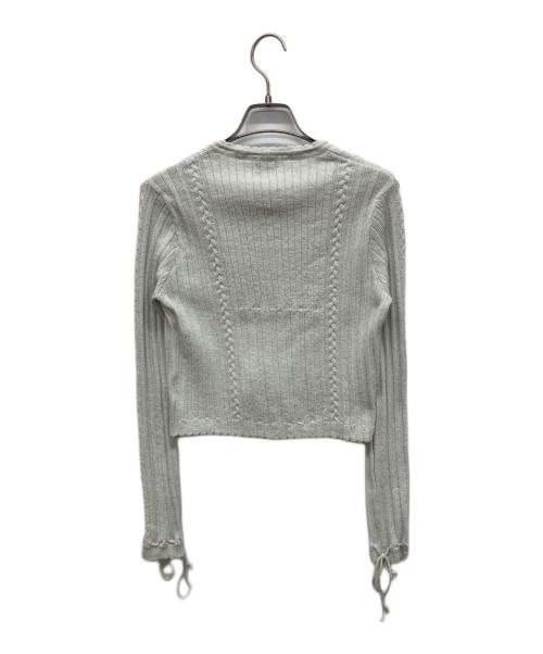 the Barnnet（ザ バーネット）the Barnnet (ザ バーネット) Nellia Ribbon Cardigan　ネリアリボンカーディガン ライトグリーン サイズ:FREE 未使用品の古着・服飾アイテム
