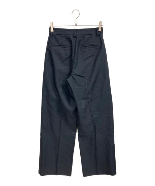 BARNEYS NEWYORK（バーニーズ・ニューヨーク）BARNEYS NEWYORK (バーニーズ・ニューヨーク) セットアップタックワイドパンツ ネイビー サイズ:38の古着・服飾アイテム
