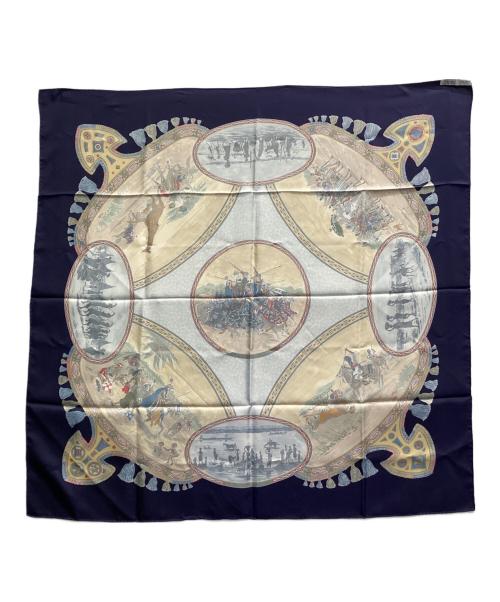 HERMES（エルメス）HERMES (エルメス) カレ90 ネイビーの古着・服飾アイテム