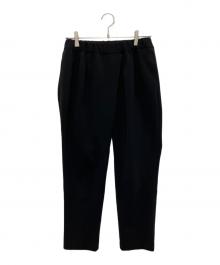 TRAVAIL MANUEL（トラバイユマニュアル）の古着「ダブルクロス2タックスラントパンツ」｜ブラック