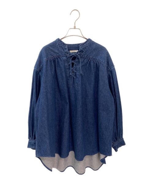 CLANE（クラネ）CLANE (クラネ) LACE UP DENIM TOPS インディゴ サイズ:1の古着・服飾アイテム