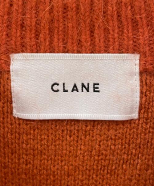 CLANE（クラネ）CLANE (クラネ) BULKY SLEEVE ANGORA KNIT TOPS オレンジ サイズ:2の古着・服飾アイテム