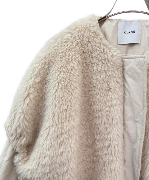 CLANE（クラネ）CLANE (クラネ) BOA VEST LAYERED DOWN COAT アイボリー サイズ:１の古着・服飾アイテム