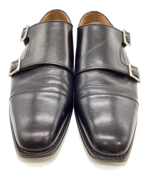 WILLIAM KLEIN（ウィリアム・クライン）WILLIAM KLEIN (ウィリアム・クライン) モンクストラップシューズ ブラック サイズ:SIZE 8の古着・服飾アイテム