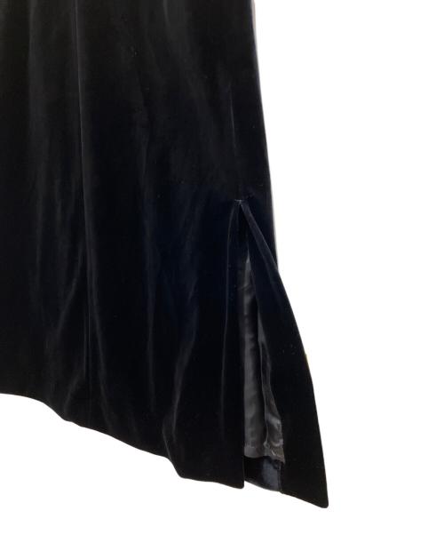 CABAN（キャバン）CABAN (キャバン) ソフトベロア Vネックロングワンピース ブラック サイズ:XSの古着・服飾アイテム