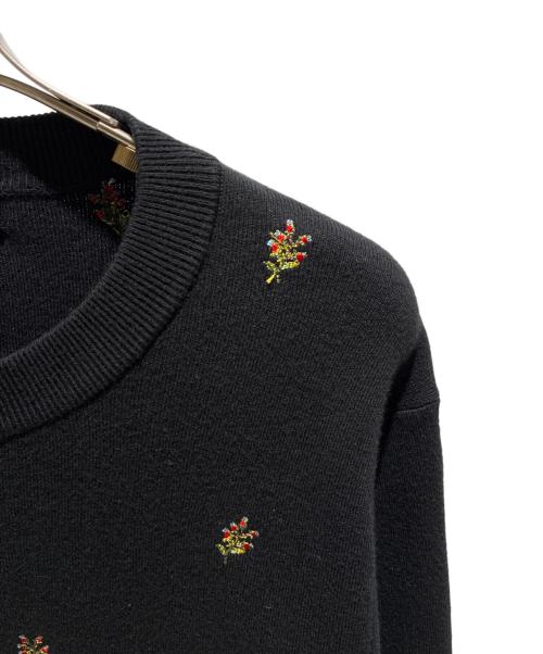 CABAN（キャバン）CABAN (キャバン) コットンカシミヤ フラワーエンブロイダリーカーディガン ブラック サイズ:FREEの古着・服飾アイテム