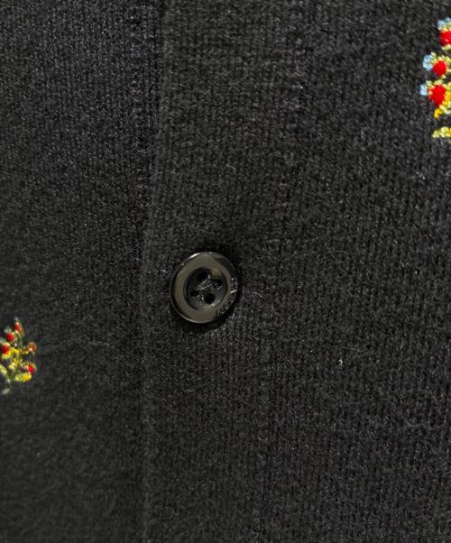 CABAN（キャバン）CABAN (キャバン) コットンカシミヤ フラワーエンブロイダリーカーディガン ブラック サイズ:FREEの古着・服飾アイテム