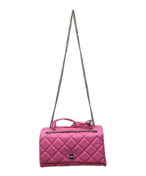MARC JACOBS（マークジェイコブズ）MARC JACOBS (マークジェイコブズ) チェーンショルダーバッグ QUILTED LEATHER DUAL BAG THE DUAL CHAIN SHOULDER ピンクの古着・服飾アイテム