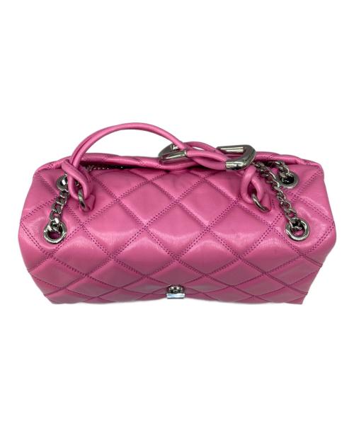 MARC JACOBS（マークジェイコブズ）MARC JACOBS (マークジェイコブズ) チェーンショルダーバッグ QUILTED LEATHER DUAL BAG THE DUAL CHAIN SHOULDER ピンクの古着・服飾アイテム