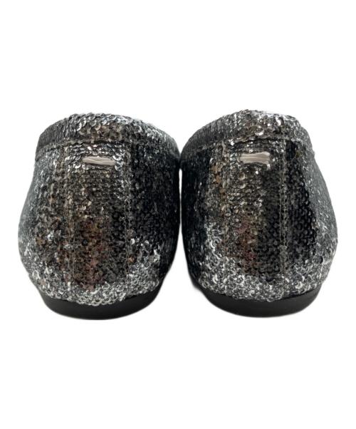 Maison Margiela（メゾンマルジェラ）Maison Margiela (メゾンマルジェラ) スパンコール足袋フラットシューズ シルバー サイズ:37の古着・服飾アイテム