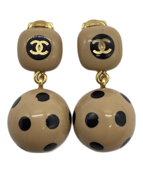 CHANEL（シャネル）CHANEL (シャネル) ドットボール イヤリング ベージュの古着・服飾アイテム