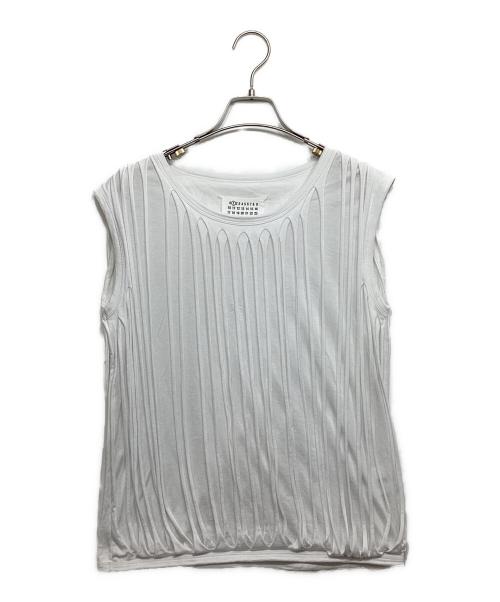 Maison Margiela（メゾンマルジェラ）Maison Margiela (メゾンマルジェラ) ノースリーブカットソー ホワイト サイズ:Sの古着・服飾アイテム
