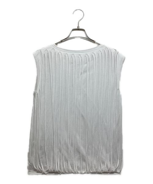 Maison Margiela（メゾンマルジェラ）Maison Margiela (メゾンマルジェラ) ノースリーブカットソー ホワイト サイズ:Sの古着・服飾アイテム