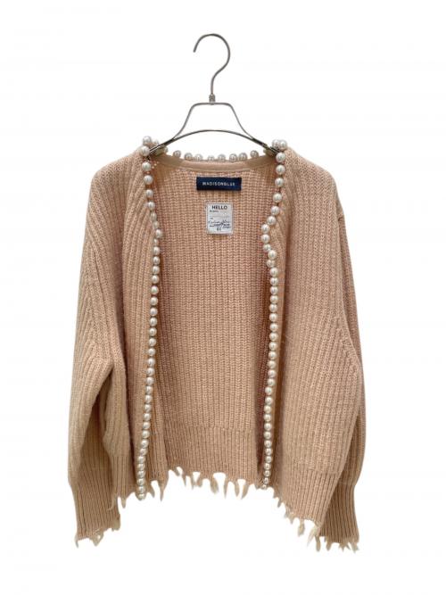 MADISON BLUE（マディソンブルー）MADISON BLUE (マディソンブルー) PEARL DAMAGE CD BRITISH WOOL KNIT ベージュ サイズ:Sの古着・服飾アイテム
