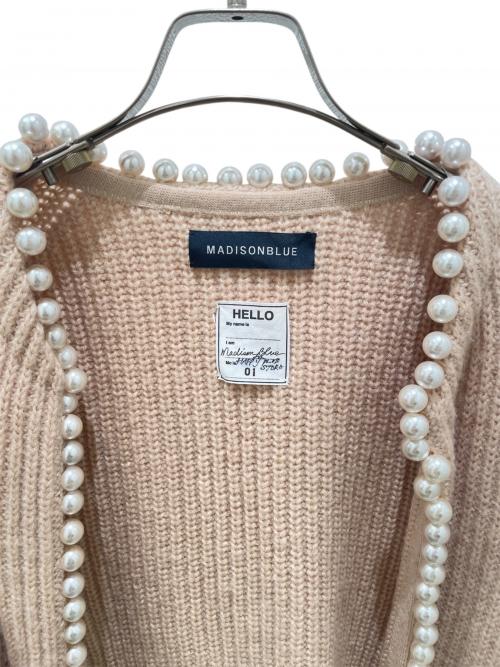 MADISON BLUE（マディソンブルー）MADISON BLUE (マディソンブルー) PEARL DAMAGE CD BRITISH WOOL KNIT ベージュ サイズ:Sの古着・服飾アイテム
