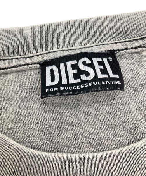 DIESEL（ディーゼル）DIESEL (ディーゼル) アシッドウォッシュTシャツ グレー サイズ:Lの古着・服飾アイテム