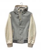 EMMETIエンメティ）の古着「URBINO レザーパーカ」｜グレー