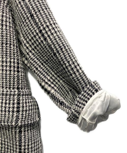 Vandori（ヴァンドリ）Vandori (ヴァンドリ) DESIGNWORKS (デザインワークス) 別注 グレンチェック ニットコート ブラック サイズ:サイズ　SMの古着・服飾アイテム