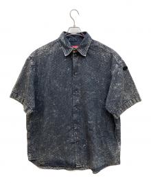 DIESEL（ディーゼル）の古着「コットンポプリンガーメントダイ 半袖シャツ」｜ブラック