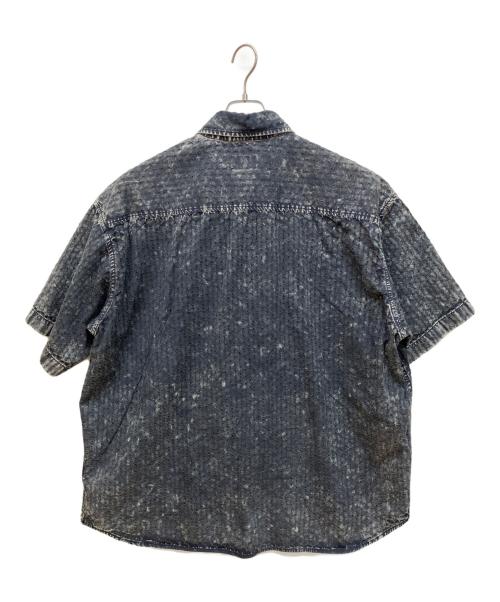 DIESEL（ディーゼル）DIESEL (ディーゼル) コットンポプリンガーメントダイ 半袖シャツ ブラック サイズ:48の古着・服飾アイテム