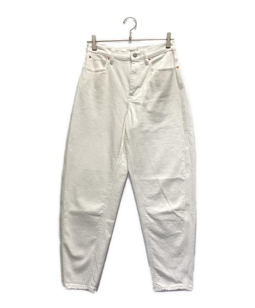 POLO RALPH LAUREN（ポロ・ラルフローレン）POLO RALPH LAUREN (ポロ・ラルフローレン) ハイライズテーパードフィットジーンズ ホワイト サイズ:26Rの古着・服飾アイテム