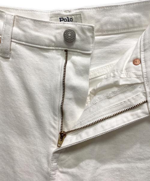 POLO RALPH LAUREN（ポロ・ラルフローレン）POLO RALPH LAUREN (ポロ・ラルフローレン) ハイライズテーパードフィットジーンズ ホワイト サイズ:26Rの古着・服飾アイテム