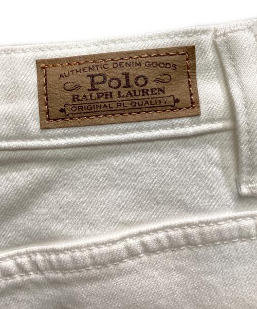 POLO RALPH LAUREN（ポロ・ラルフローレン）POLO RALPH LAUREN (ポロ・ラルフローレン) ハイライズテーパードフィットジーンズ ホワイト サイズ:26Rの古着・服飾アイテム