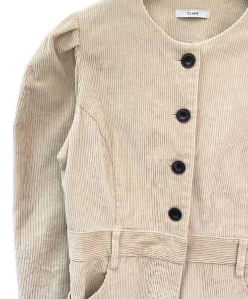 CLANE（クラネ）CLANE (クラネ) CORDUROY JUMPSUIT アイボリー サイズ:１の古着・服飾アイテム
