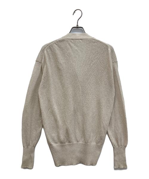 Whim Gazette（ウィムガゼット）Whim Gazette (ウィムガゼット) ペーパーヤーンカーディガン ベージュ サイズ:Fの古着・服飾アイテム