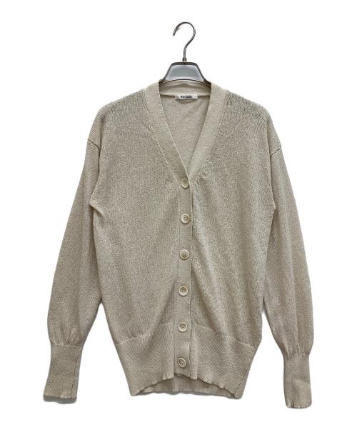 Whim Gazette（ウィムガゼット）Whim Gazette (ウィムガゼット) ペーパーヤーンカーディガン ベージュ サイズ:Fの古着・服飾アイテム