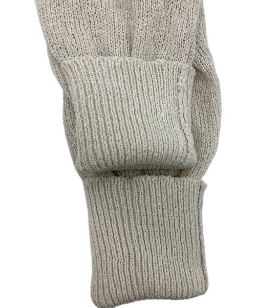 Whim Gazette（ウィムガゼット）Whim Gazette (ウィムガゼット) ペーパーヤーンカーディガン ベージュ サイズ:Fの古着・服飾アイテム