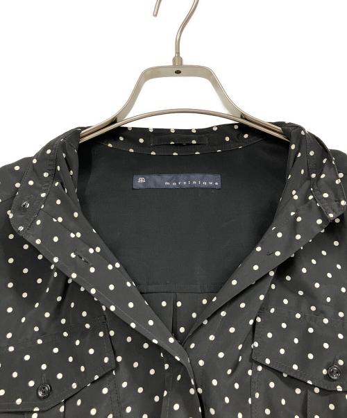 martinique（マルティニーク）martinique (マルティニーク) ドットブラウス ブラック サイズ:FREEの古着・服飾アイテム