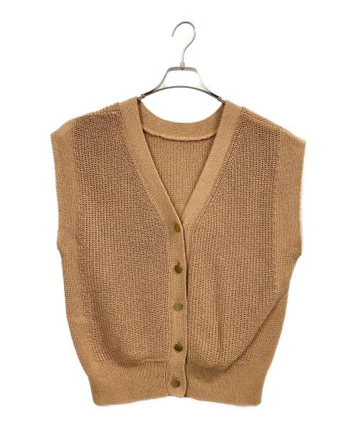 NOLLEY'S（ノーリーズ）NOLLEY'S (ノーリーズ) ペーパーヤーン2WAYベスト ブラウン サイズ:FREEの古着・服飾アイテム