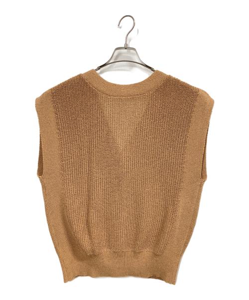 NOLLEY'S（ノーリーズ）NOLLEY'S (ノーリーズ) ペーパーヤーン2WAYベスト ブラウン サイズ:FREEの古着・服飾アイテム