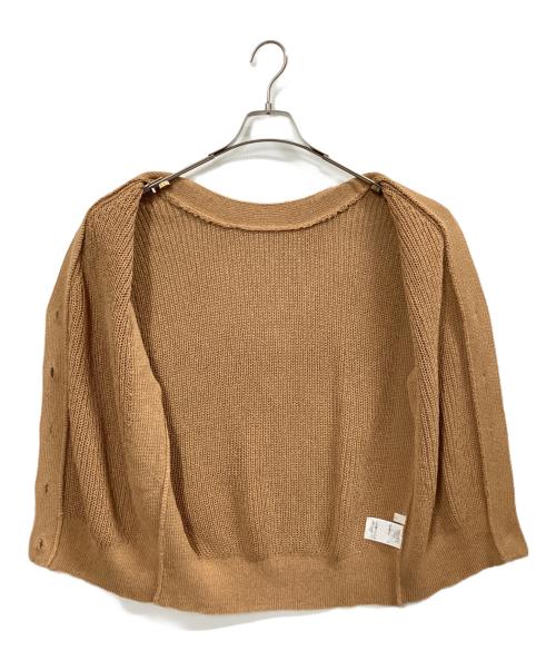 NOLLEY'S（ノーリーズ）NOLLEY'S (ノーリーズ) ペーパーヤーン2WAYベスト ブラウン サイズ:FREEの古着・服飾アイテム