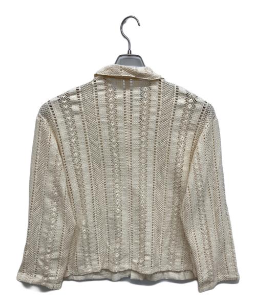 YUNI（ユニ）YUNI (ユニ) コットン ruschel lace シャツジャケット アイボリー サイズ:FREEの古着・服飾アイテム