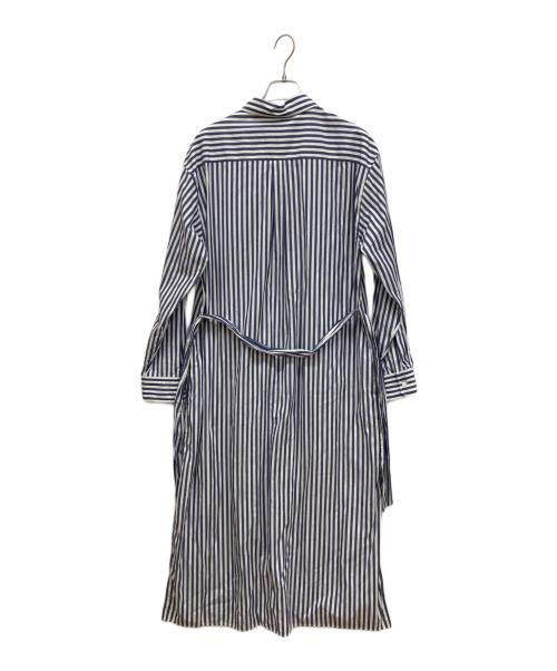 Max Mara WEEK END LINE（マックスマーラ ウイークエンドライン）Max Mara WEEK END LINE (マックスマーラ ウイークエンドライン) ストライプシャツワンピース ブルー×ホワイト サイズ:38の古着・服飾アイテム