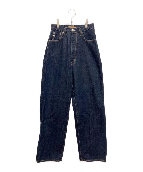 Something（サムシング）Something (サムシング) スーパーハイライズワイドストレートデニムパンツ インディゴ サイズ:Sの古着・服飾アイテム