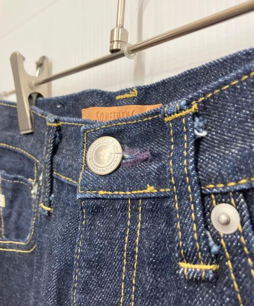 Something（サムシング）Something (サムシング) スーパーハイライズワイドストレートデニムパンツ インディゴ サイズ:Sの古着・服飾アイテム