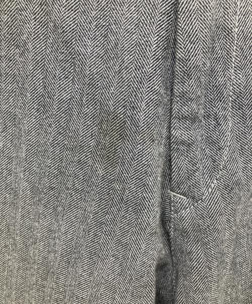 yohji yamamoto+noir（ヨウジヤマモトプリュスノアール）yohji yamamoto+Noir (ヨウジヤマモトプリュスノアール) ヘリンボーンパンツ グレー サイズ:2の古着・服飾アイテム
