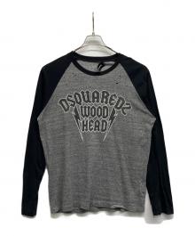 DSQUARED2（ディースクエアード）の古着「ダメージ加工 ラグランカットソー」｜グレー