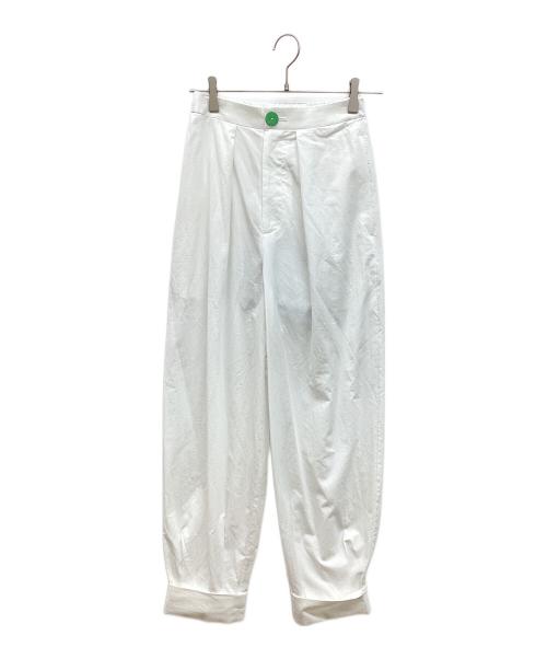 nagonstans（ナゴンスタンス）nagonstans (ナゴンスタンス) ROUND PANTS ホワイト サイズ:Sの古着・服飾アイテム