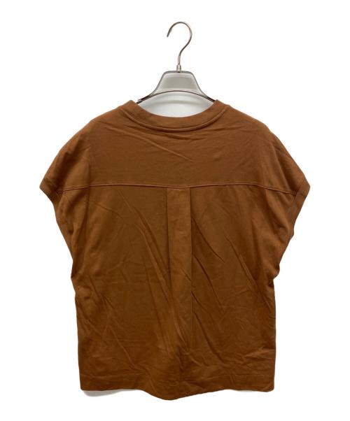 DRIES VAN NOTEN（ドリスヴァンノッテン）DRIES VAN NOTEN (ドリスヴァンノッテン) ノースリーブカットソー ブラウン サイズ:ＸＳの古着・服飾アイテム