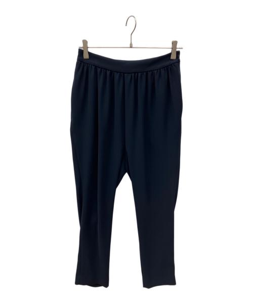 YOKO CHAN（ヨーコチャン）YOKO CHAN (ヨーコチャン) ギャザードパンツ イージースリム テーパード ネイビー サイズ:36の古着・服飾アイテム