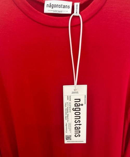 nagonstans（ナゴンスタンス）nagonstans (ナゴンスタンス) drape square easycare dress レッド サイズ:Mの古着・服飾アイテム